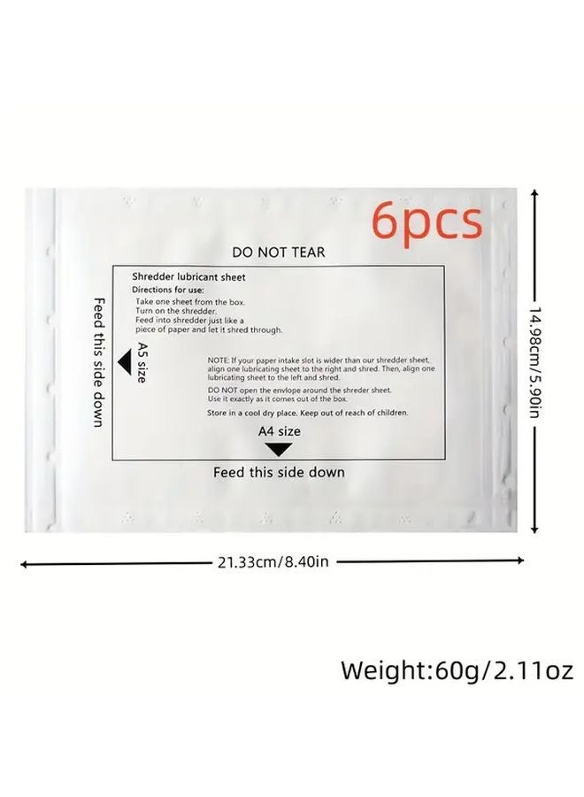 6 أوراق ماكينة تمزيق الورق مجموعة صيانة تزييت وشحذ تقلل الضوضاء وتطيل عمر الشفرة - Image 2